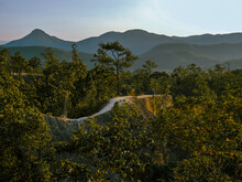 A Landscape View At Sunset Of The Pai Canyon In Mae Hong Son, Thailand.