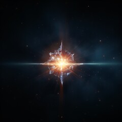 brilliant star shining with unmatched luminosity in the heart of the cosmos, symbolizing celestial w