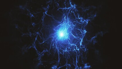 Wall Mural - shockwave explosion particles background/ 4k animation of an abstract slow motion space shockwave pa