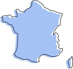 Poster - france map, france vector, france outline, france