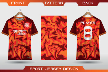 Wall Mural - Sports jersey design. t-shirt soccer jersey for football, racing, gaming, cycling. fabric with front view and back view