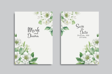 Wall Mural - vector floral wedding invitation card design. watercolor flower art wedding invitation template.