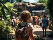 © HandmadePictures - a child seen from behind at a hot summer day at the zoo