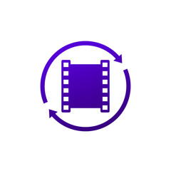 Poster - video converter icon on white