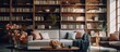 © HN Works - Stylish living room interior with blurred focus