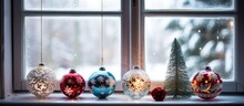 Swedish House With Christmas Decor On Windowsill