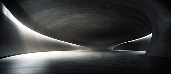 Aufkleber - Abstract smooth empty interior of an architectural background illustration and rendering