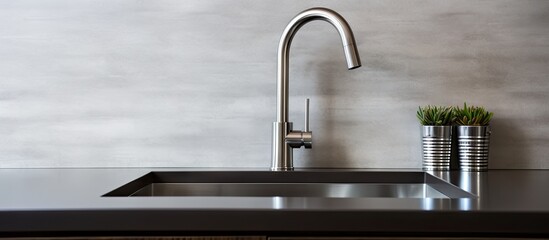 Sticker - Kitchen sink with metal tap