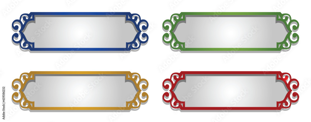 Collection of Vector Islamic text box title frame Arabic frames set ...