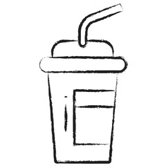 Wall Mural - Hand drawn Milkshake icon