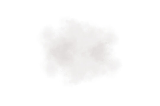 Mist effect on white background. Smoke texture in PNG. Floating Smoke or Fog on transparent background