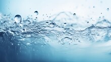 Blue Water. Web Banner With Copy Space