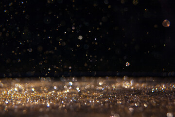 Wall Mural - abstract of christmas and bokeh light with glitter background
