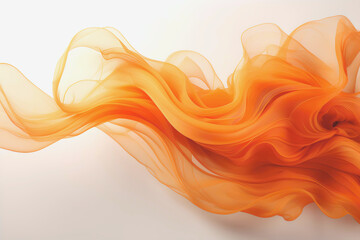 Orange background, Fabric texture, Silk fabric background, Orange textile, 3D Wave background