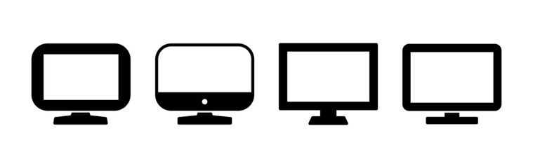 Computer icon vector. computer monitor icon.