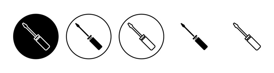 Screwdriver icon set. tools icon vector