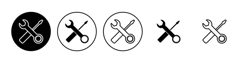 Wall Mural - Repair tools icon set. tool icon vector. setting icon vector. Wrench and screwdriver. support, Service