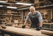 © ibreakstock - Male carpenter working on woodworking project in wood shop