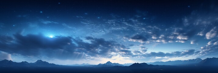 Wall Mural - The Milky Way painting the night sky, stars glittering like diamonds, an awe-inspiring view of the cosmos.