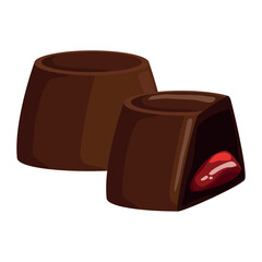 Wall Mural - stuffing chocolate candies icon