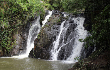  Dinner Falls waterfall in Mount Hypipamee National Park in Far North Queensland, Australia