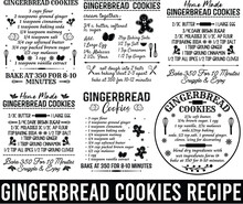 gingerbread cookies recipe laser cut bundle 