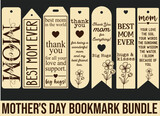 Fototapeta  - Mother's Day bookmark laser cut bundle 