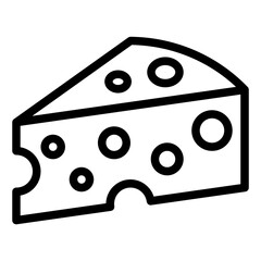 Cheese food outline icon