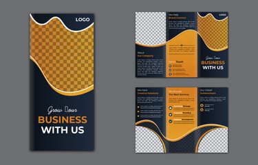 Wall Mural - Creative business Brochure design, brochure template, creative trifold, trend brochure