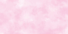 Stucco Pink Wall Background Or Texture.Abstract Brush Painted Sky Fantasy Pastel Pink Watercolor Background, Decorative Soft Pink Paper Texture,