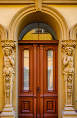 Sticker - beautiful old door at a historic building