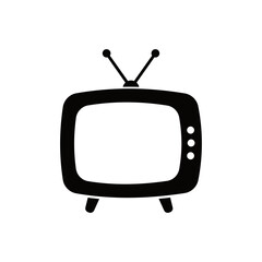 Canvas Print - television flat style vector icon