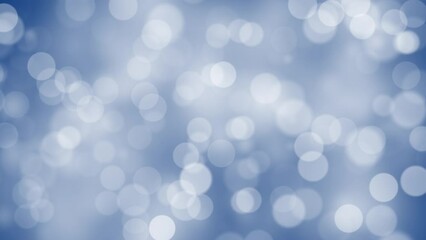 Canvas Print - winter season bright blue circle bokeh loop slow motion.