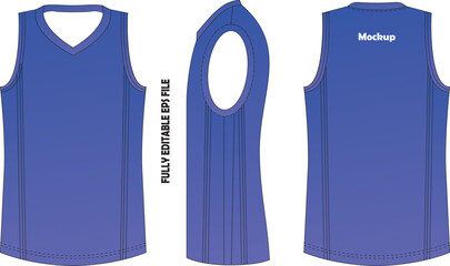 Basketball Jersey Mock up front and back view for clubs Vectors 