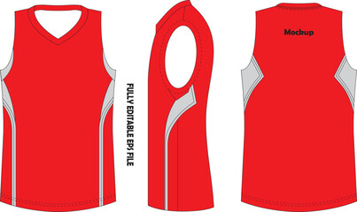 Sticker - Basketball Jersey Mock up front and back view for clubs Vectors 