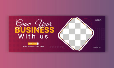 Wall Mural - Corporate business marketing agency facebook over Template Design . 