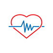 © haris - Heartbeat ekg icon design template vector isolated