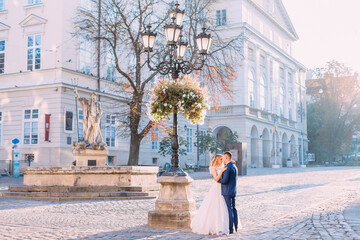 Wall Mural - building with beautiful architecture and a statue in front of it