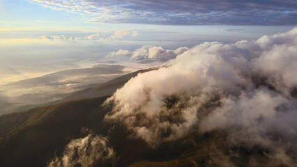 Wall Mural - Scenic aerial mountain landscape.