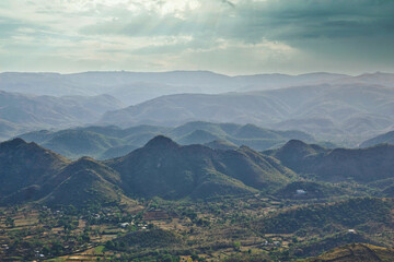 Wall Mural - Cinematic landscapes on the outskirts of Udaipur.