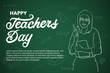 © Jobzdesign (CF : 84) - hand drawn happy teacher's day greeting card