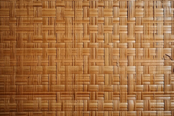 Wall Mural - A Macro Shot of Bamboo Weaving