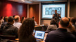 © CanvasPixelDreams - A professional leads a cybersecurity training session for employees, emphasizing best practices. The photography captures the engagement of participants, showcasing the educational aspect of safeguard