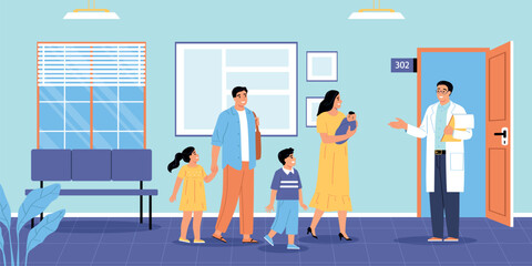 Wall Mural - Family Doctor Office Composition