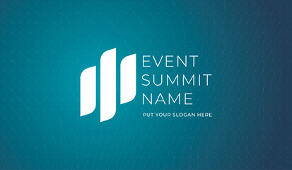 logotype abstract graphic EPS vector design of annual event summit and title Generic theme - annual convention for any type of companies selling products or services