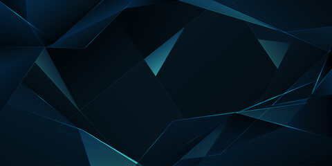 Wall Mural - blue abstract ,background polygon elegant background and banner business  product present