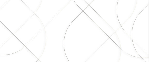 abstract white circle shape with elegant white lines on white background, white business paper with 