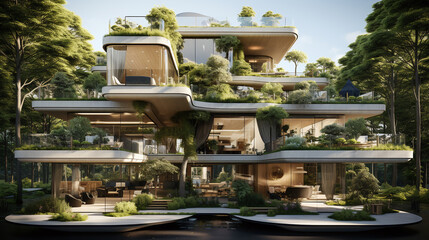 modern futuristic green house design