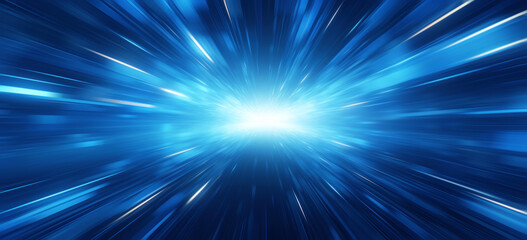 abstract blue light speed, hyperspace background colorful zoom light trails background