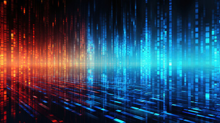 binary code pattern. digital technology background, abstract matrix, programming computer. generativ
